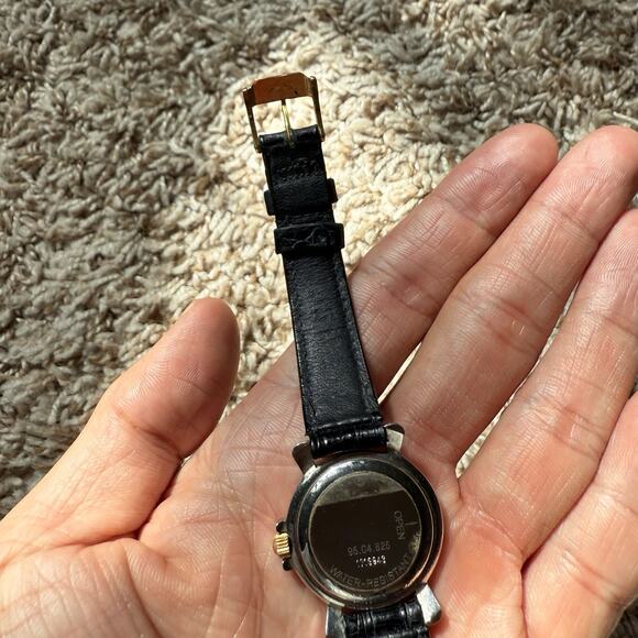 Vintage Movado Folio Manual Wind Watch Two Tone 18k Gold 26mm Ladies 95.C4.825 main image 6